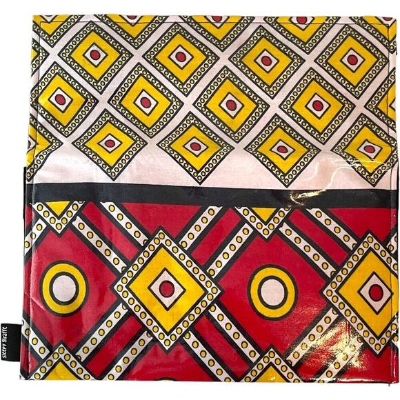 🍀 Sleepy Giraffe Multicolor Geometric Print Bifold Wallet Clutch Purse - Picture 4 of 8